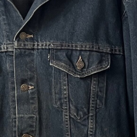 Levi's Vintage Denim Trucker Jacket 70507 Made in USA Black Tab - Picture 7 of 14